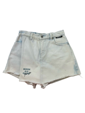 Musium Div light wash high rise denim skort 27